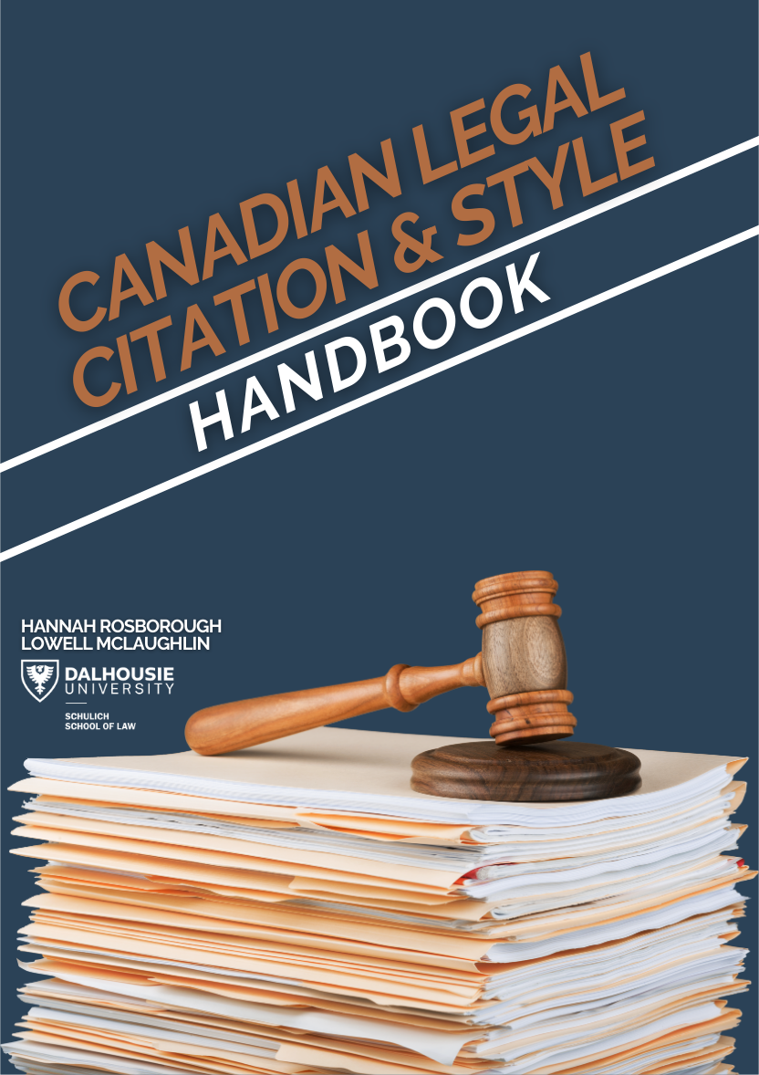Cover image for Canadian Legal Citation and Style Handbook