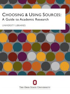 Choosing &amp; Using Sources: A Guide to Academic Research, 1st Canadian Edition book cover