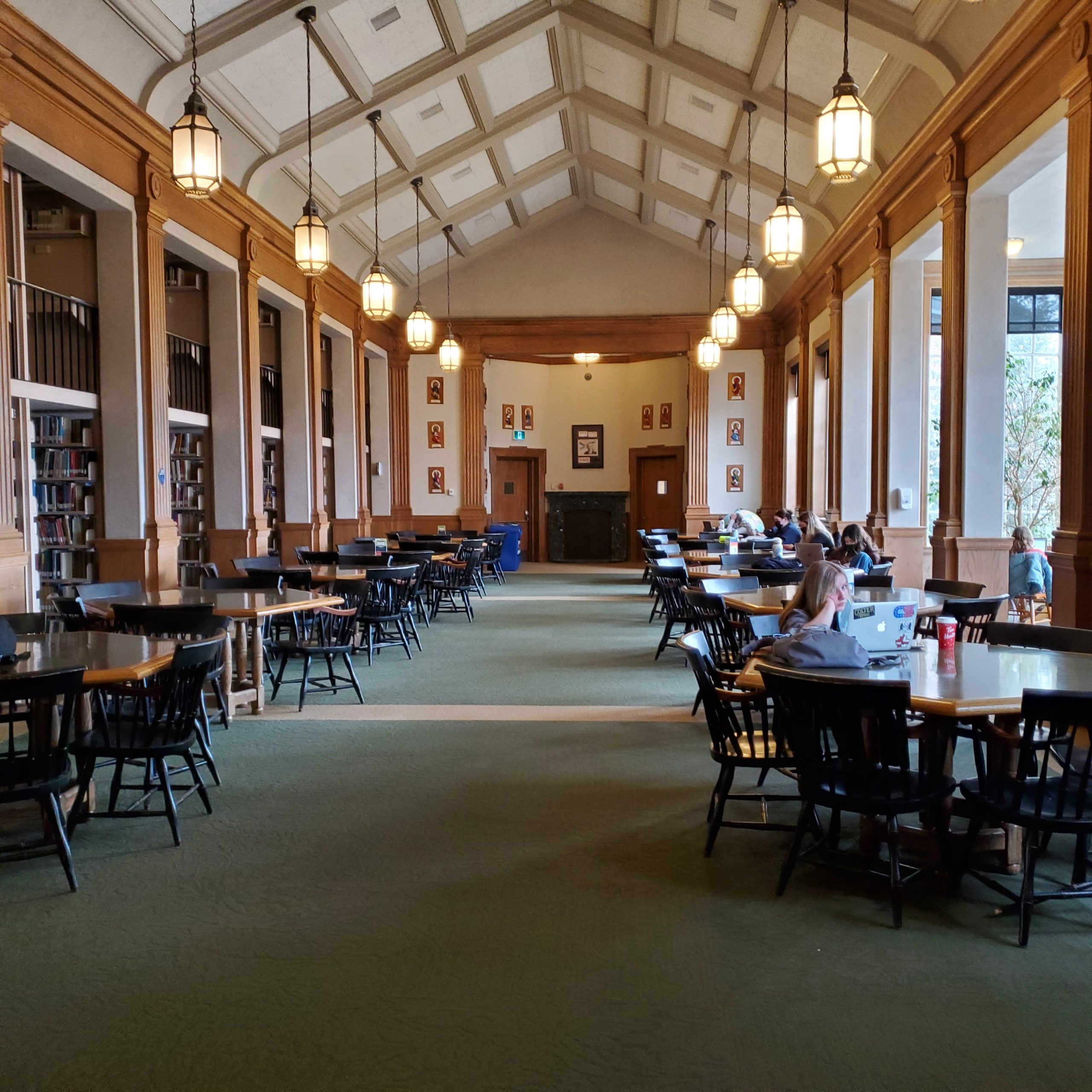 Photograph of the Hall of the Clans in the Angus L. Macdonald Library