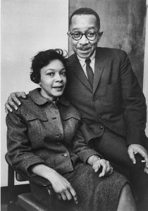 Seated photo of Mamie Clark and Kenneth Clark