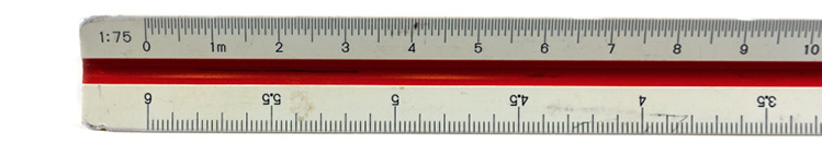 Metric scale ruler