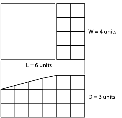 Orthographic view of non-isometric shape