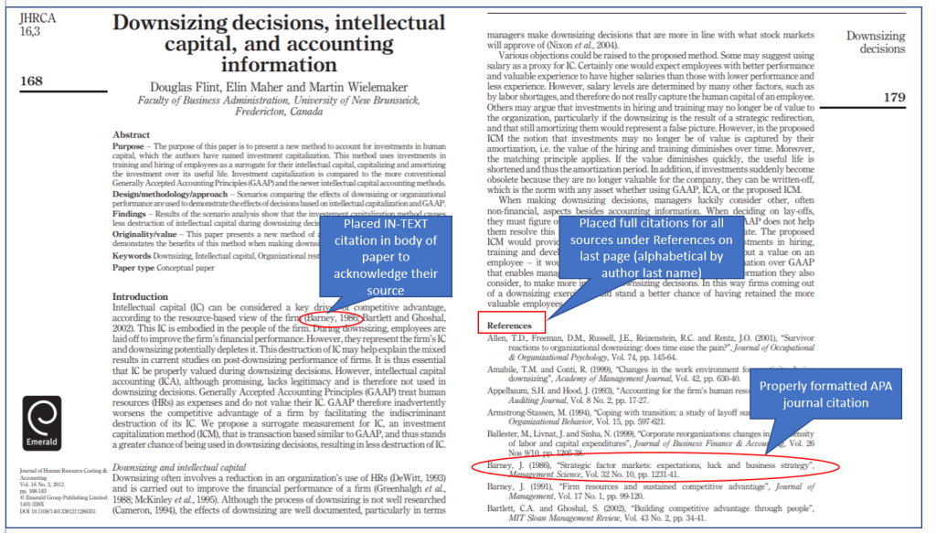 Example of an academic article, incorporating in-text citations and references in APA style.